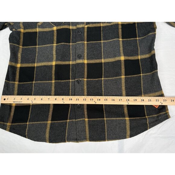 Off The Grid Destroyer Flannel Shirt Men’s XL Castlerock Grey Yellow Long Sleeve - Picture 13 of 16